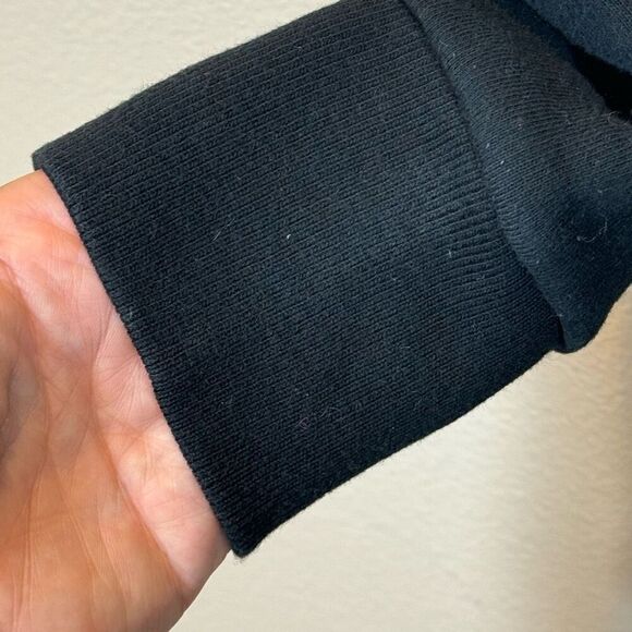 J. Crew Funnel Neck Black Zip Up Sweatshirt Women's Small - Picture 2 of 9